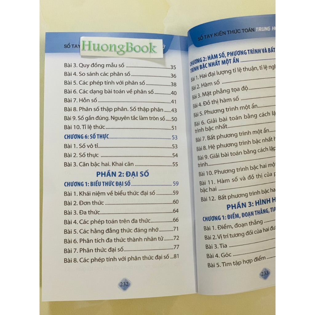 Sách- Sổ Tay Kiến Thức Toán Trung Học Cơ Sở