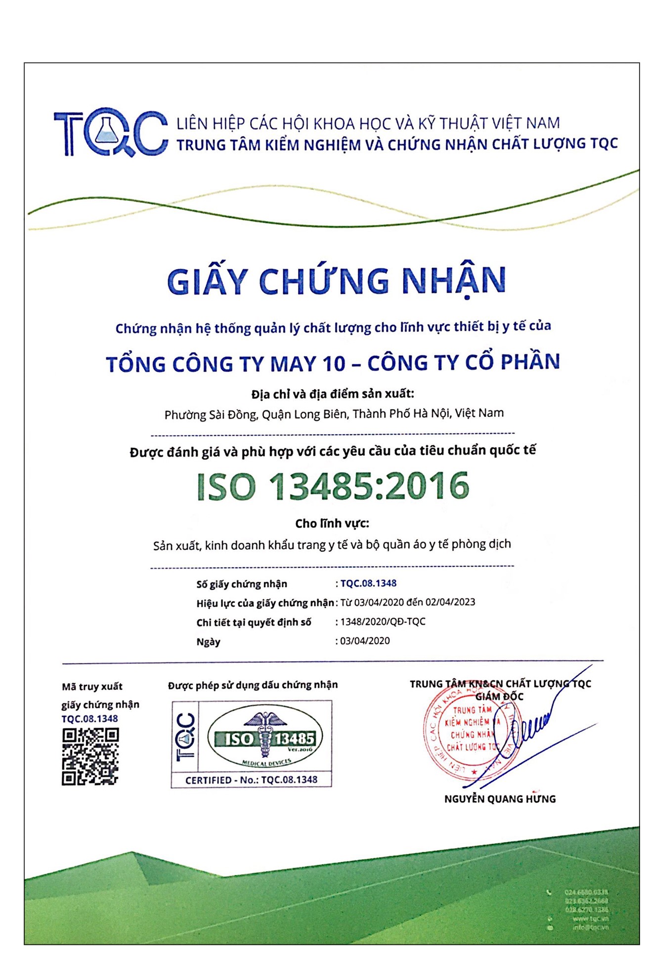 Khẩu trang y tế 4 lớp May 10  chính hãng