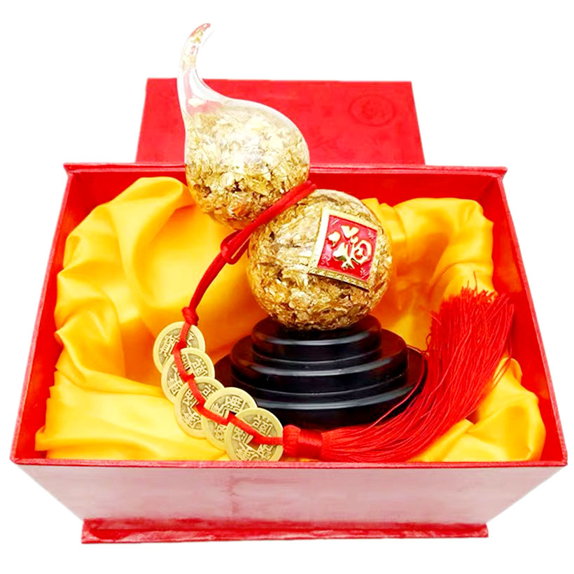 Hồ Lô Kim Trung Thủy Ngũ Dại Phúc Kim Tiền Jewelry - Vàng Dát Mỏng 24K - Đại Cát Đại Lợi - Trường Thọ