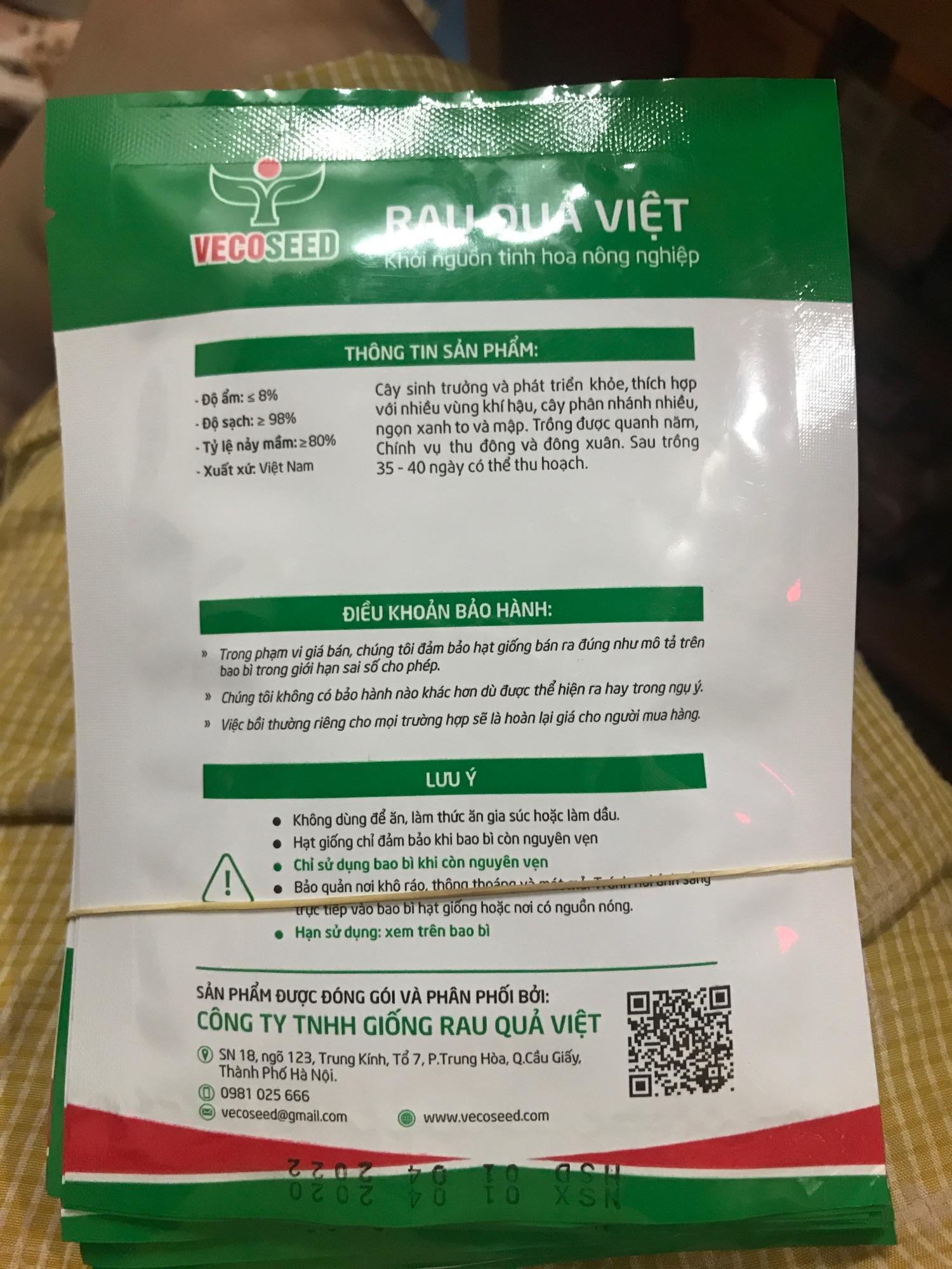 Hạt giống bí siêu ngọn gói 20g