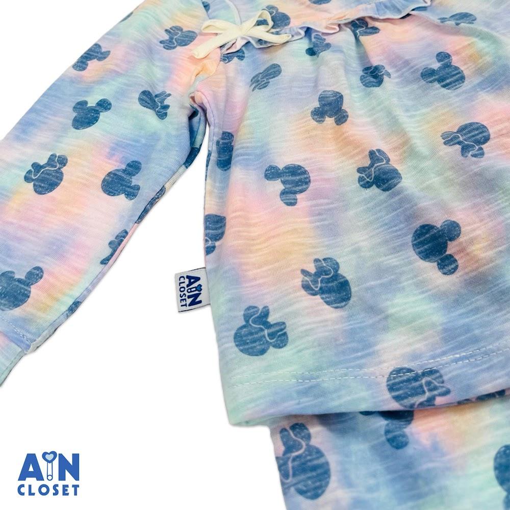 Bộ quần áo Dài bé gái họa tiết Mickey Xanh thun xược - AICDBGHEPZJ5 - AIN Closet
