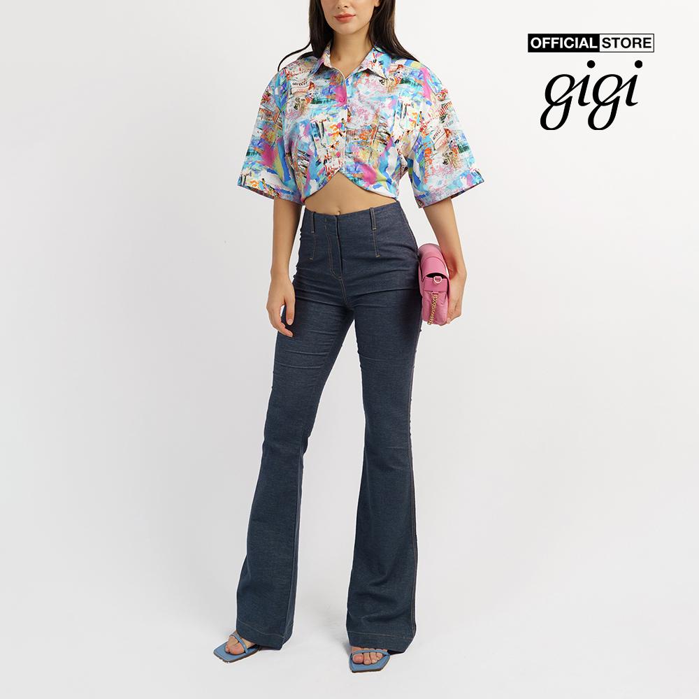 GIGI - Áo sơ mi nữ ngắn tay phom croptop thời trang G1106T221260