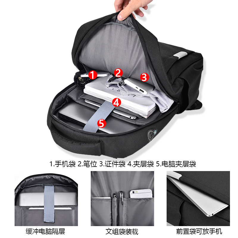 Balo Laptop công sở dạng hộp phong cách mới – BLLT5529