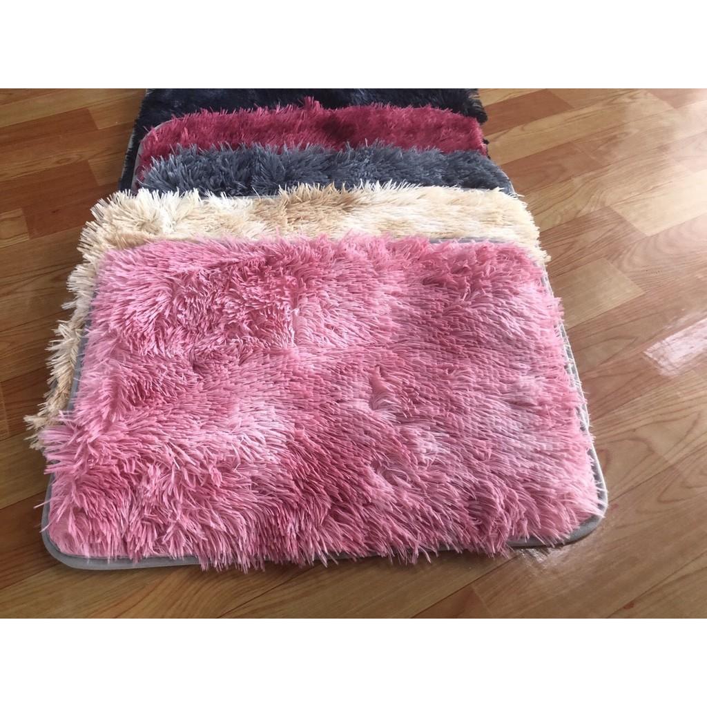 Thảm loang lông tròn trang trí phòng khách hoặc chụp mẫu decor đường kính 1m