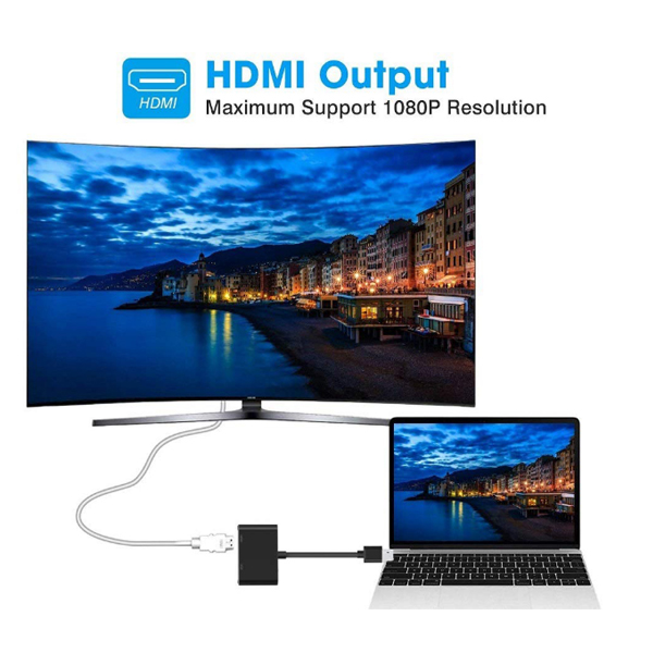 Cáp chuyển đổi USB 3.0 to HDMI + VGA Onten OTN-5201B cao cấp