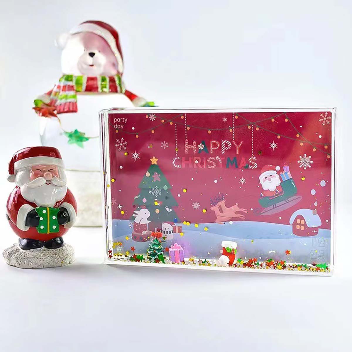 Mô Hình Trang Trí Ông Già Noel Tuần Lộc Người Tuyết Giáng Sinh Tiểu Cảnh Mini Để Bàn Học Làm Việc Pc Ô Tô Phòng Ngủ