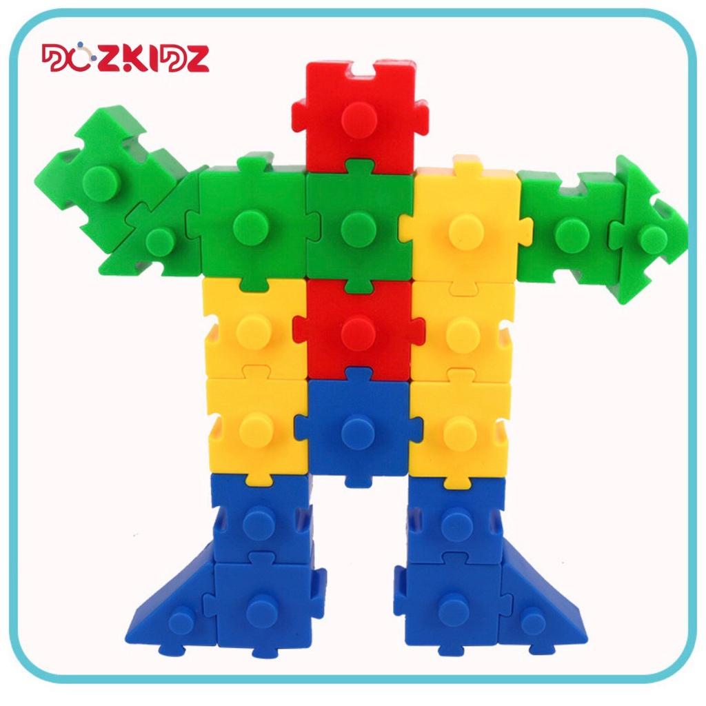 Đồ Chơi Trẻ Em Túi 70 CHI TIẾT Xếp Hình Nhựa Nguyên Sinh An Toàn Nhiều Màu Sắc - Dozkidz
