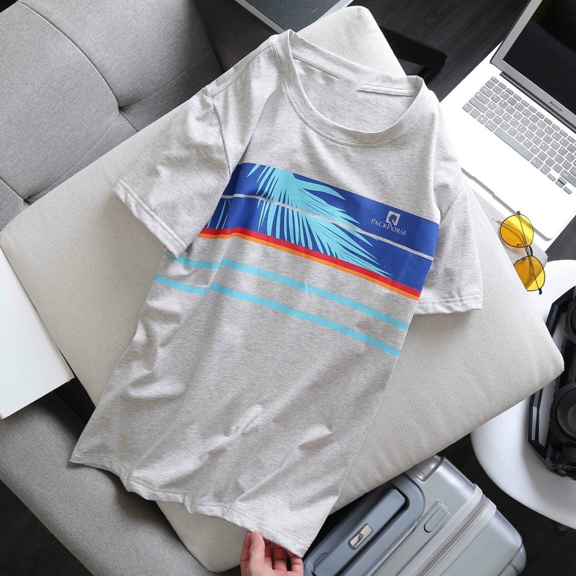 ÁO THUN NAM CỔ TRÒN VẢI COTTON MÁT 2 MÀU