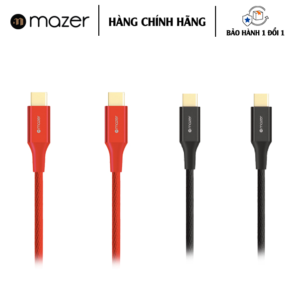 Dây Cáp Mazer ALU.DURA.TEK USB-C to C Cable 3.1A (1.2m) - Hàng Chính Hãng