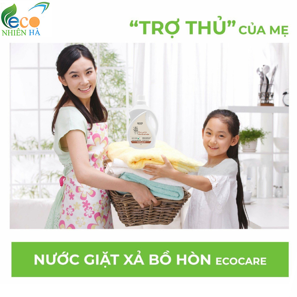 Nước giặt xả ECOCARE PREMIUM 500ml tinh dầu nhài, nước giặt hữu cơ an toàn em bé và mẹ bầu