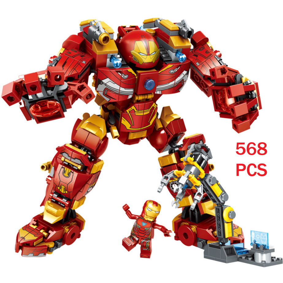 Bộ Đồ Chơi Lắp Ráp Xếp Hình Mô Hình Người Sắt, Lắp ghép Hulkbuster, Người sắt - đồ chơi trẻ em