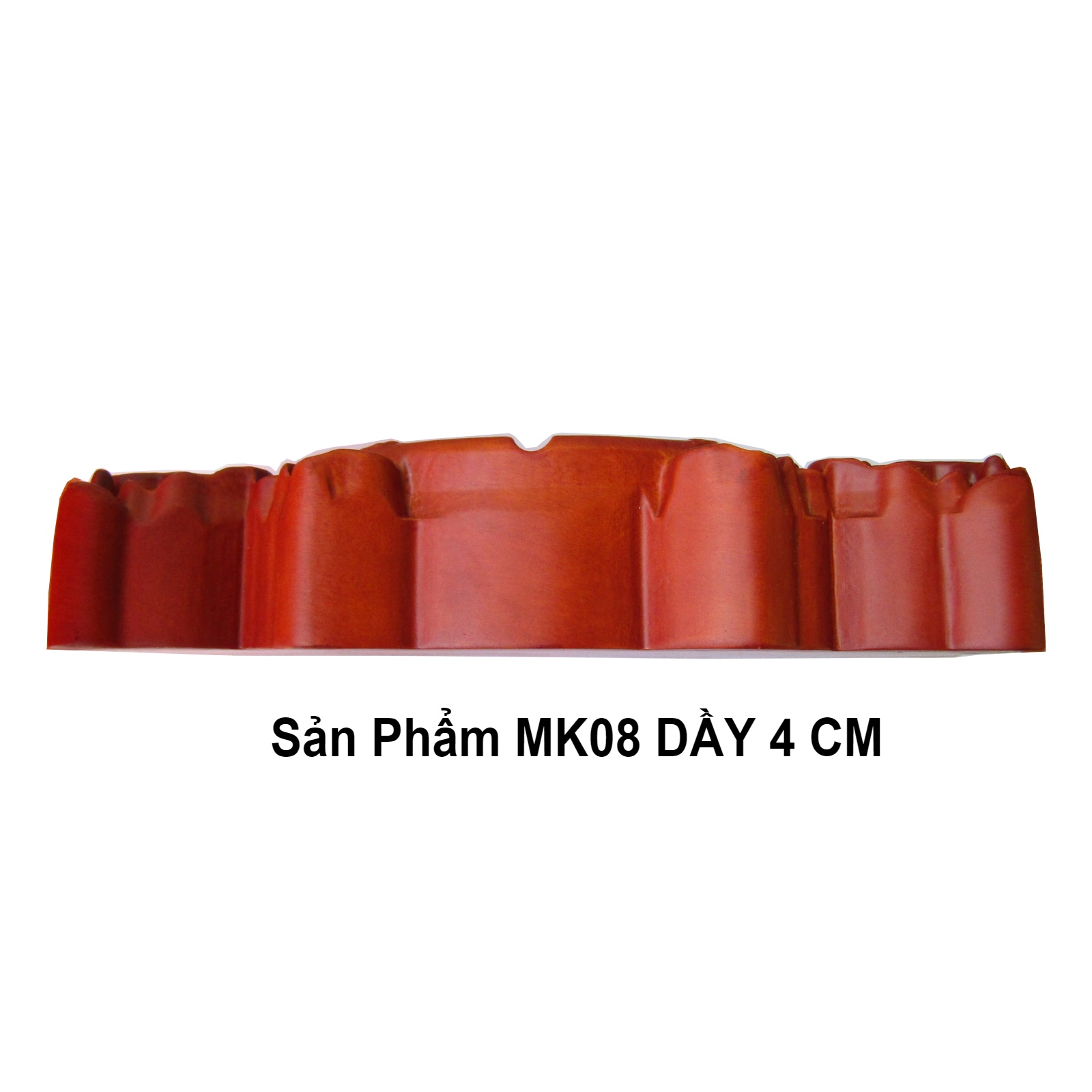 Gạt Tàn Gỗ Hương Nguyên Khối Chạm Cá Chép Siêu Dầy Mk08 ( 22 x12 x4 Cm)