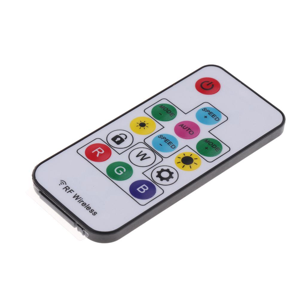 DC 5V to 24V RF Wireless Remote LED Controller Dimmer Mini Strip Light