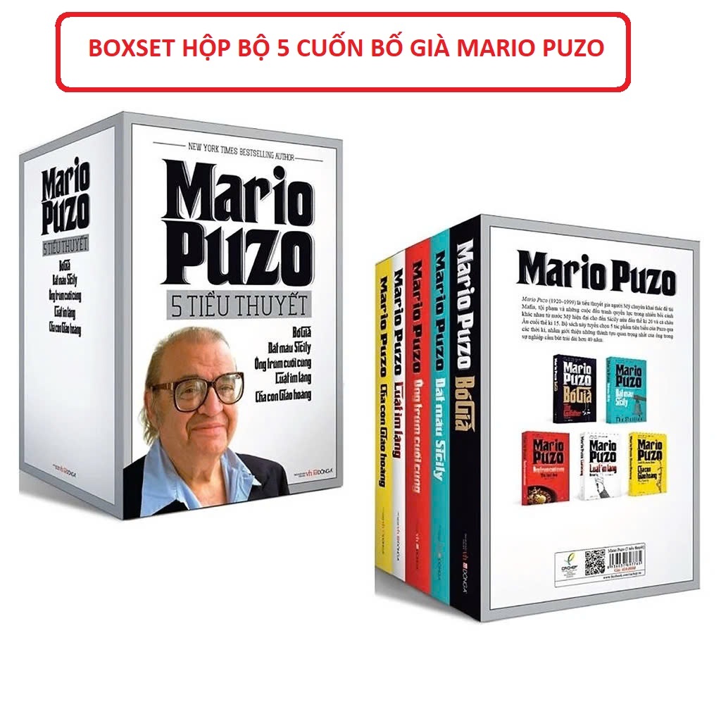 Trọn Bộ 5 Cuốn Mario Puzo Bố Già  Cha Con Giáo Hoàng  Đất Máu Sicily  Ông Trùm Cuối Cùng  Luật Im Lặng