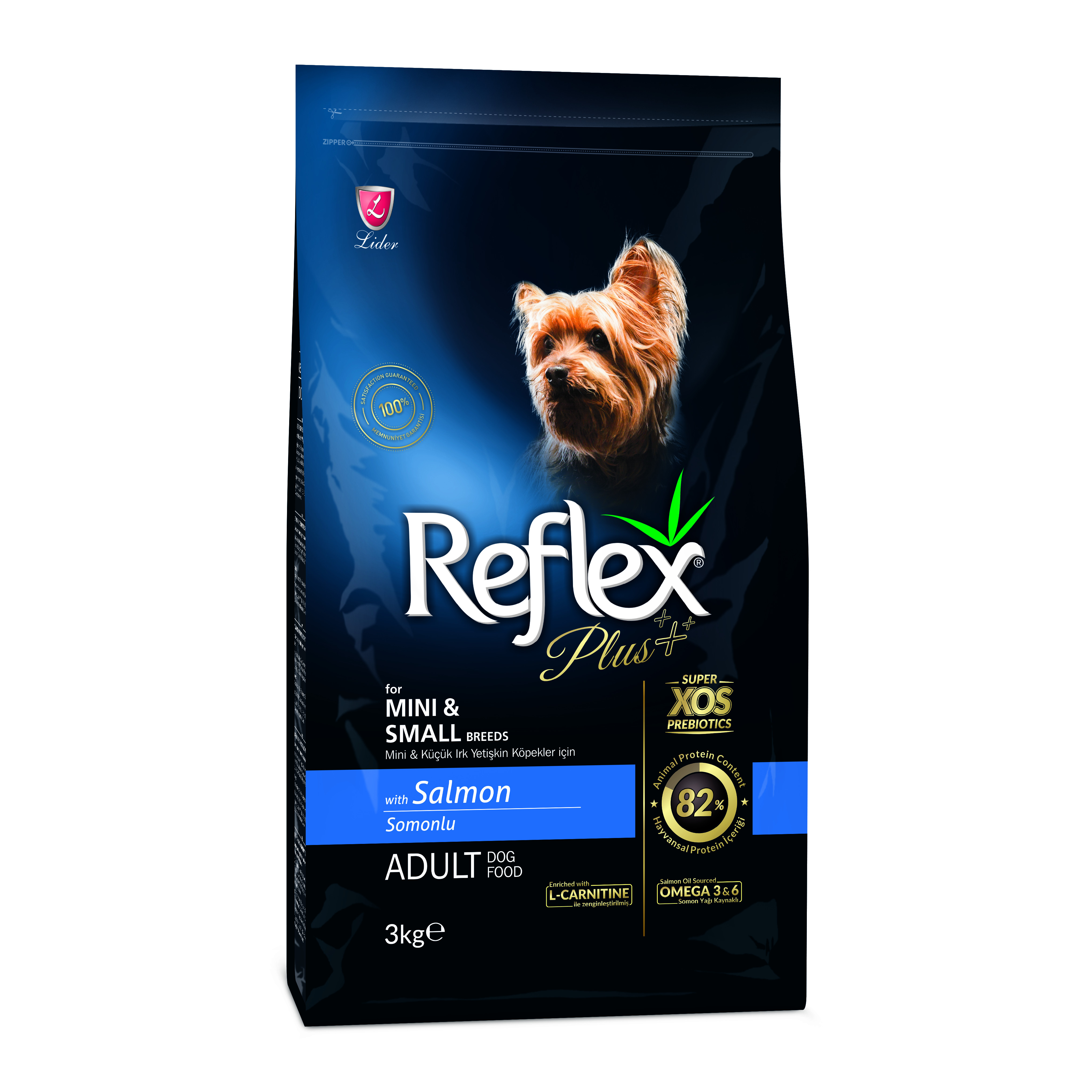 Thức ăn cho chó Reflex Plus Mini &amp; Small Breed Adult Dog Food Salmon (3kg)