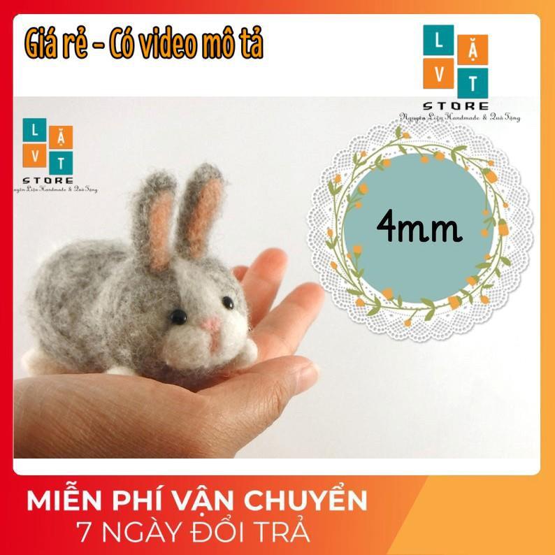 Mắt Thủy Tinh Đen Tuyền có chân thép vững chắc - đồ handmade, thủ công, diys, phụ kiện làm len chọc