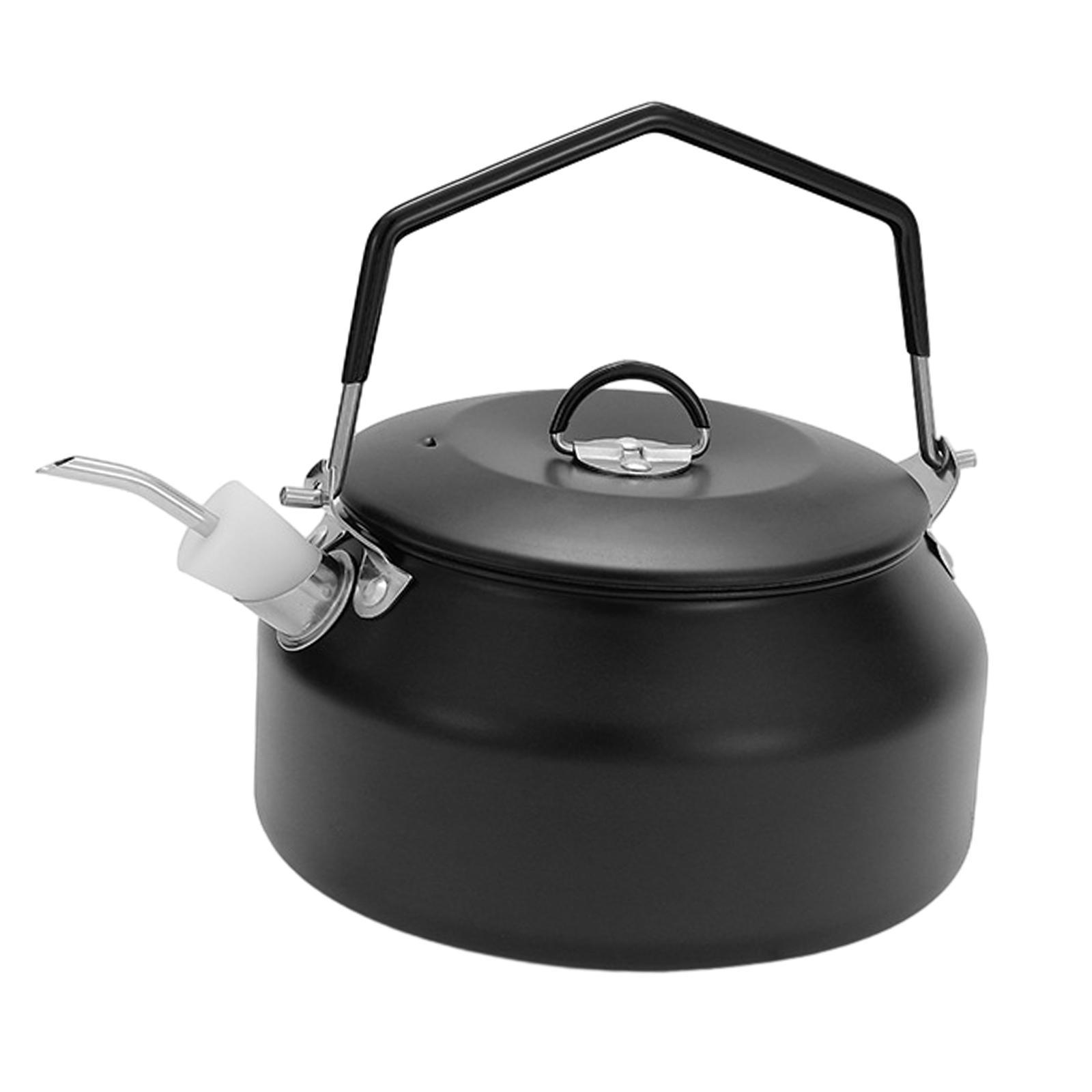 Water Boiler 1L Camping Water Kettle Anti Scald and Lockable Handle Teapot Teakettle for Camp Fishing Mountaineering Barbecue