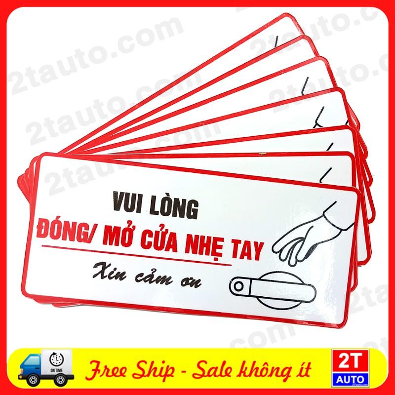 Logo đóng mở cửa nhẹ tay, tem xe sticker mở cửa nhẹ tay