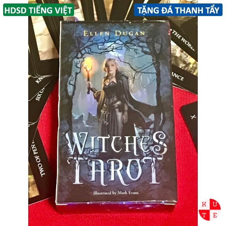 Bộ Bài Tarot Witches 78 Lá Bài Tặng Hướng Dẫn Sử Dụng Tiếng Việt Và Đá Thanh Tẩy