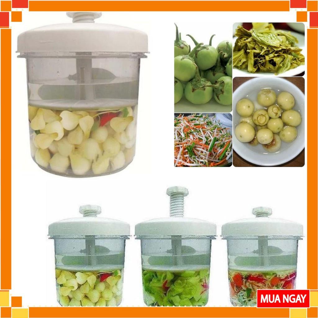 Hộp Muối Dưa Cà Việt Nhật Thông Minh - Hộp Muối Nén Dưa Cà Bằng Thủy Tinh