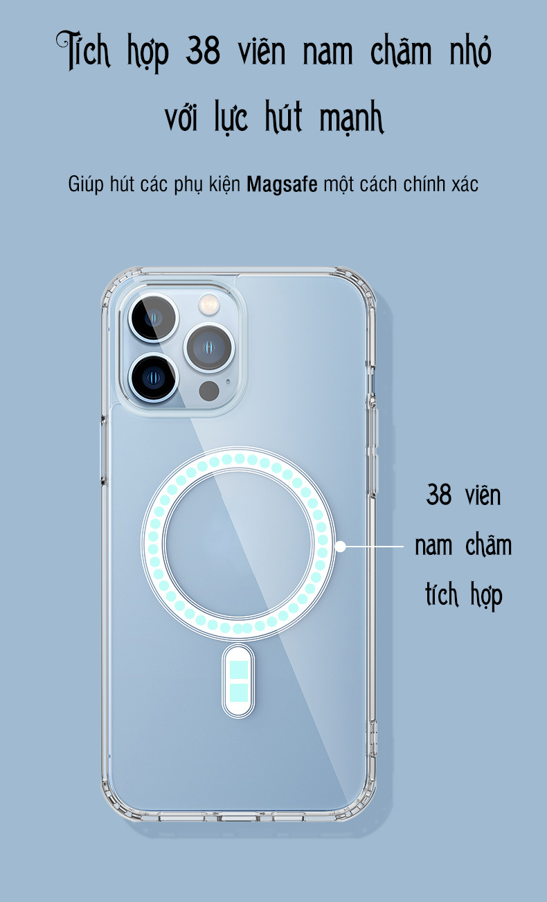 Ốp lưng sạc từ tính dành cho iPhone 15 / 15 Plus / 15 Pro / 15 Pro Max - Hàng chính hãng