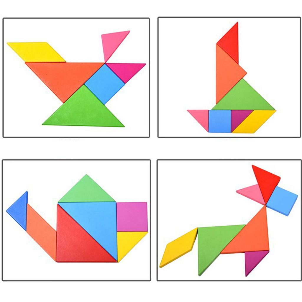 Bộ Xếp Hình Trí Uẩn TANGRAM Babo Đồ Chơi Thông Minh Bằng Gỗ Cho Bé