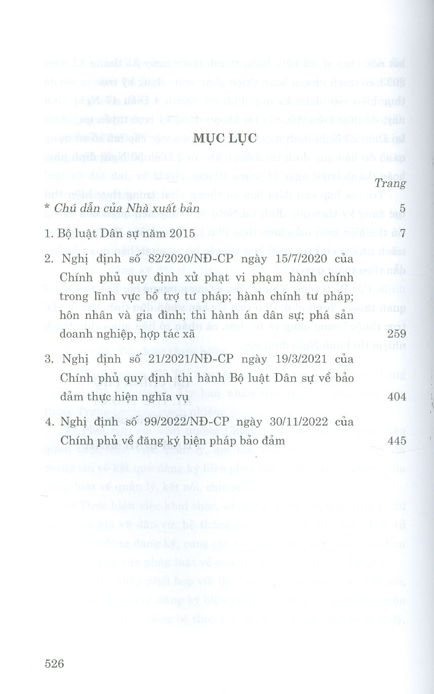 Bộ Luật Dân Sự Năm 2015 Và Các Nghị Định Hướng Dẫn Thi Hành