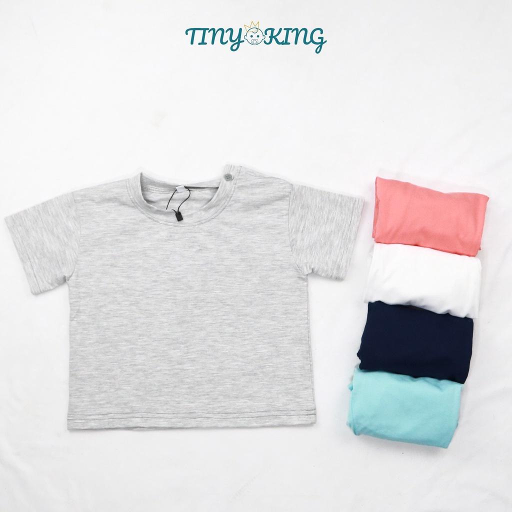 Áo thun trơn cho bé phông cotton chất liệu thoải mái, tay ngắn đảm bảo độ co giãn không gây khó chịu (U002)