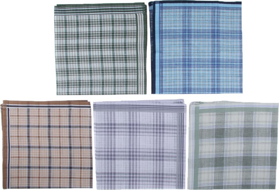 5Pack Kiểu Kẻ Sọc Nam Khăn Tay Cotton Cổ điển Pocket Vuông Hanky