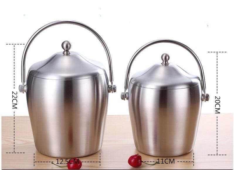 Xô Đá Inox #304 Mờ Cao Cấp Giữ Nhiệt 2 Lớp Dày