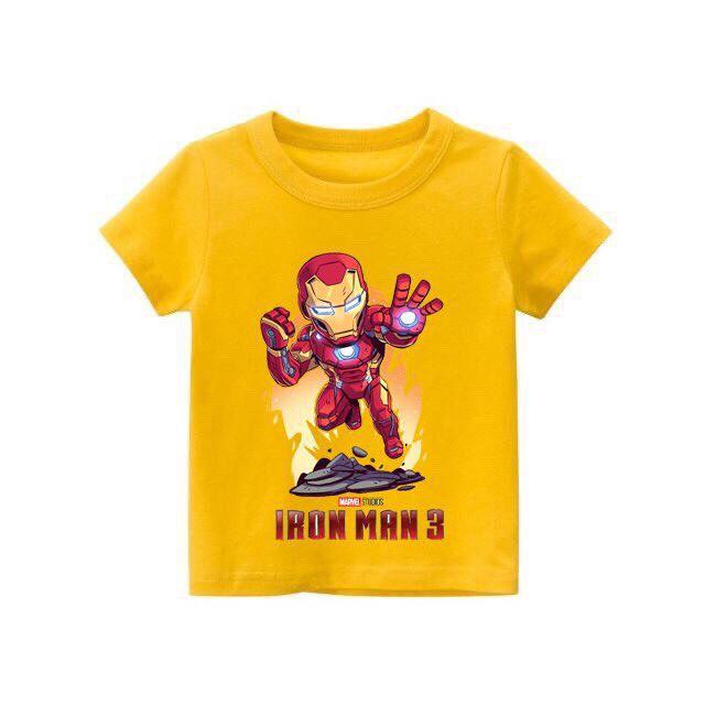 Áo thun bé trai kiểu Iron man marvel