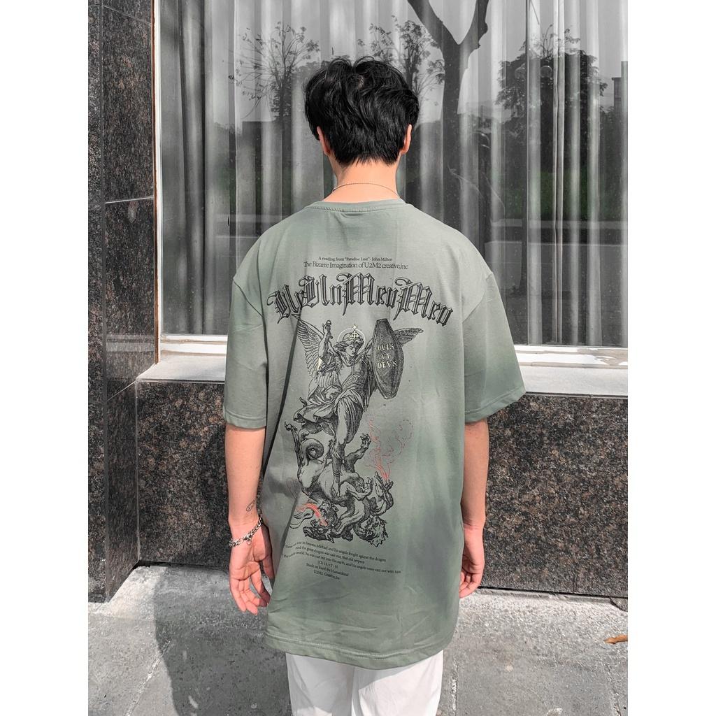 Áo thun in họa tiết Thiên Thần - Unisex - From Rộng Tay Lỡ - Vải Thun Cotton 100% Ủn Ủn Meo Meo
