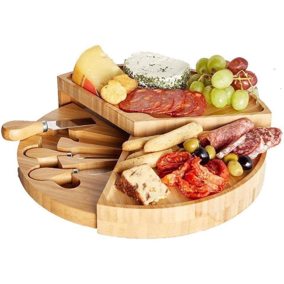KHAY ĐỰNG CHEESE VONSHEF 100% CHẤT LIỆU TỪ TRE, CÓ THỂ GẬP GỌN