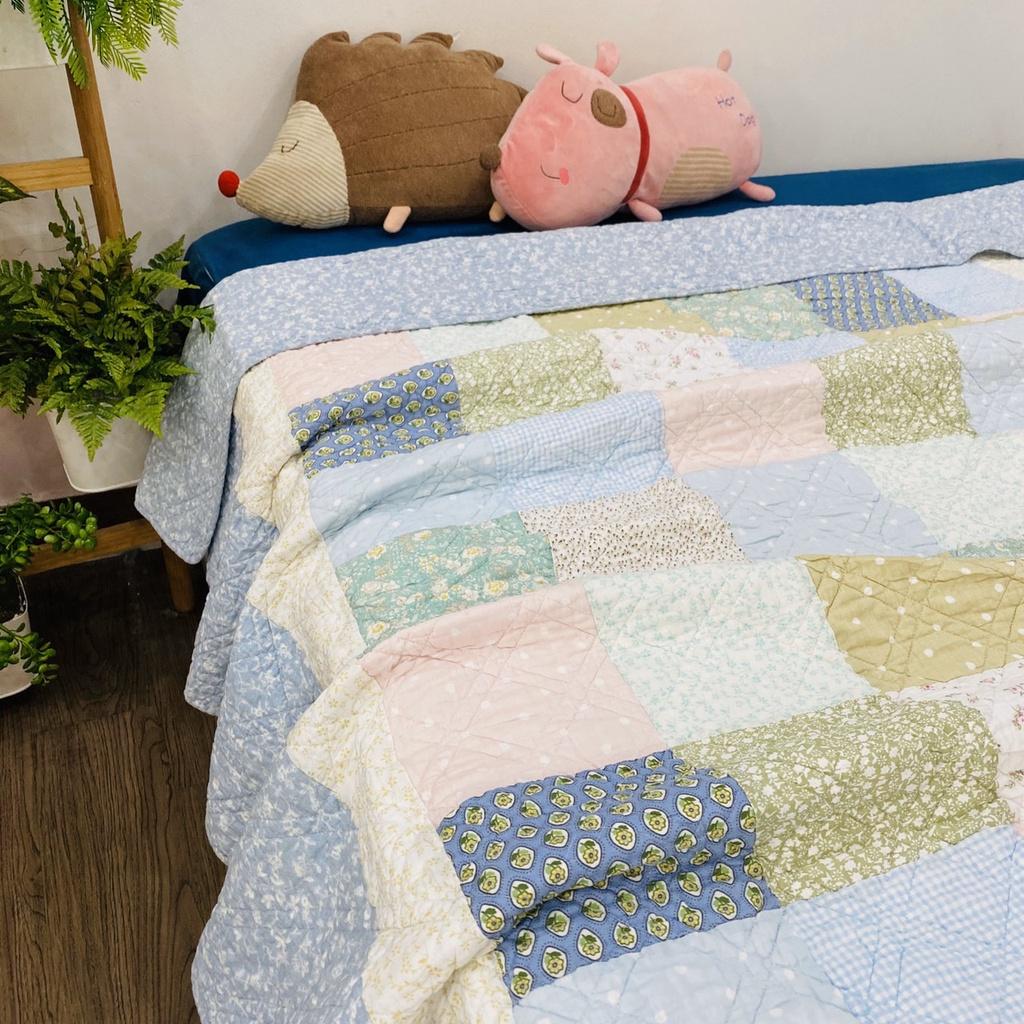 Chăn lẻ ô vuông xanh dương - CL144