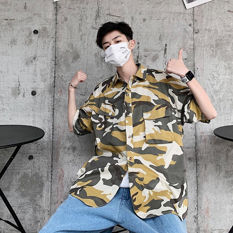 Áo Sơ Mi Ngắn Tay Họa Tiết Rằn Ri Thời Trang Dành Cho Nam