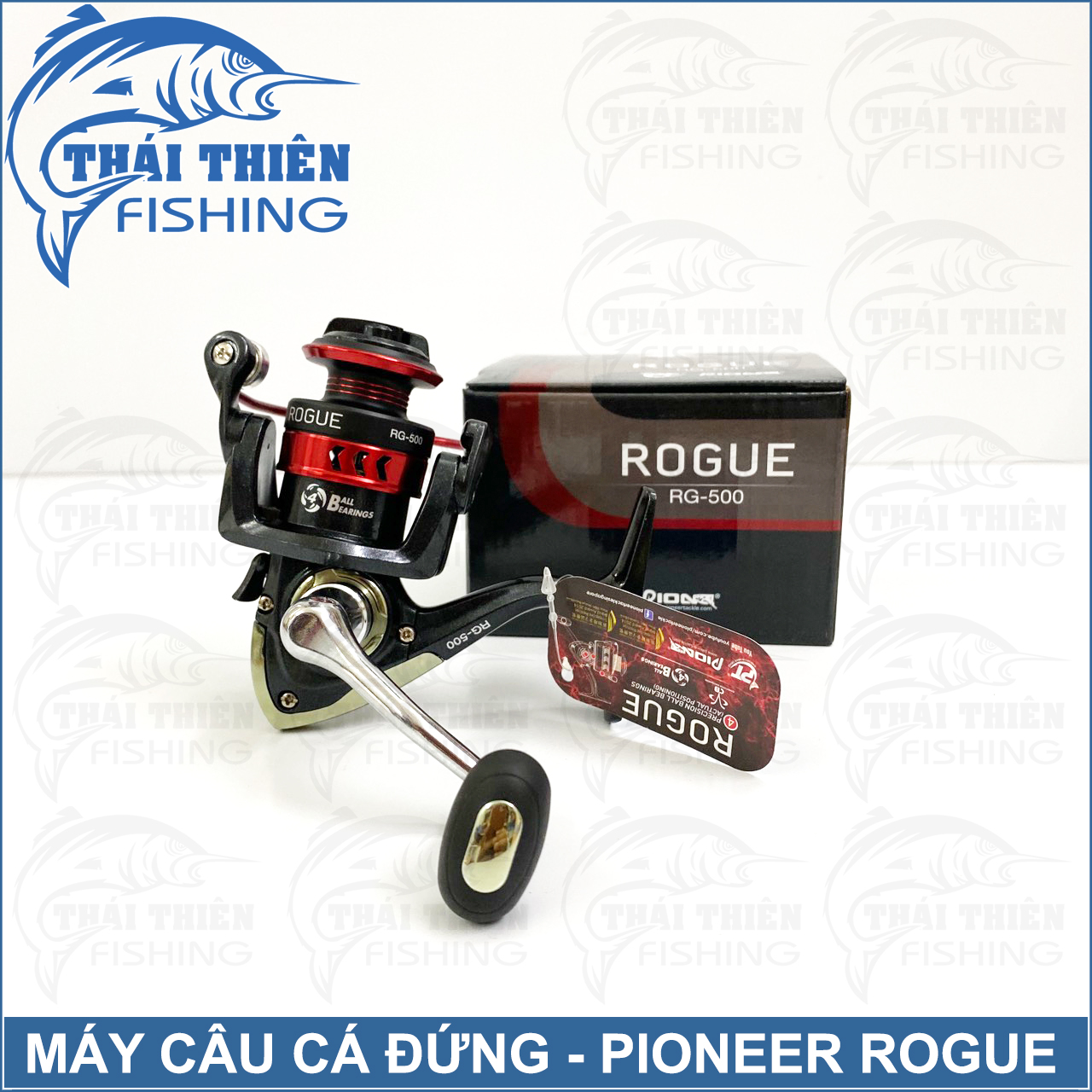 Máy Câu Cá Pioneer Rogue RG Phiên Bản Mới Tay Quay Vặn Ren