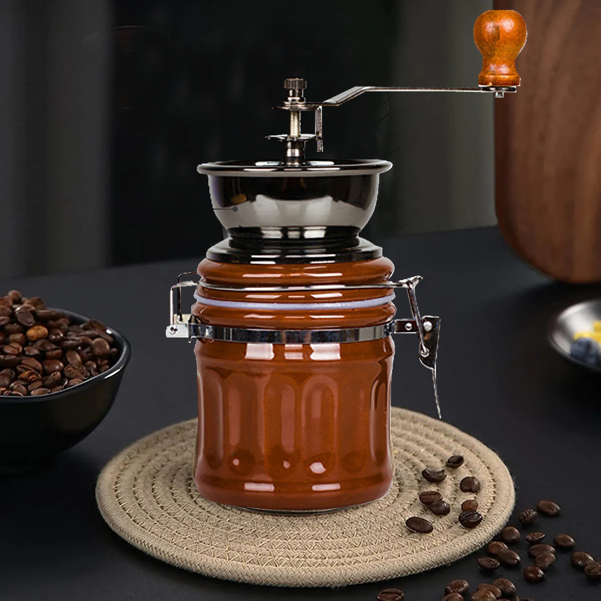 Máy xay cafe cầm tay | Cối xay cà phê hạt với lõi nghiền bằng gốm cao cấp bền bỉ | Dụng cụ xay cafe