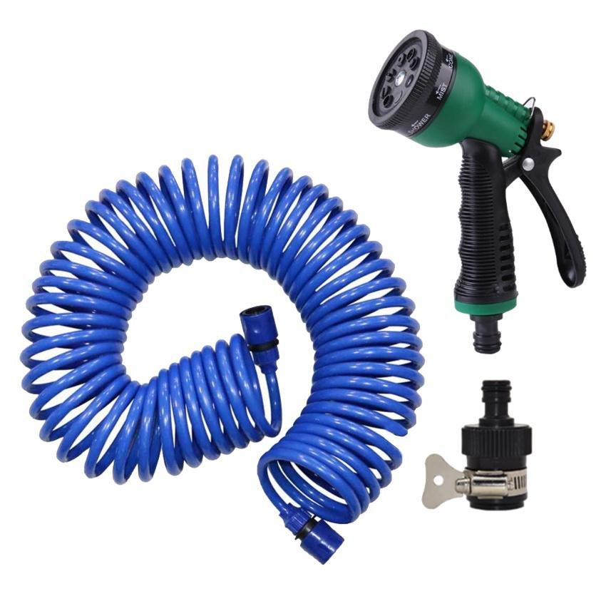 Bộ vòi tưới cây, rửa xe co xoắn gọn gàng,tiện lợi 7.5 mét ,15 mét vòi tưới 7 kiểu phun tưới 206791