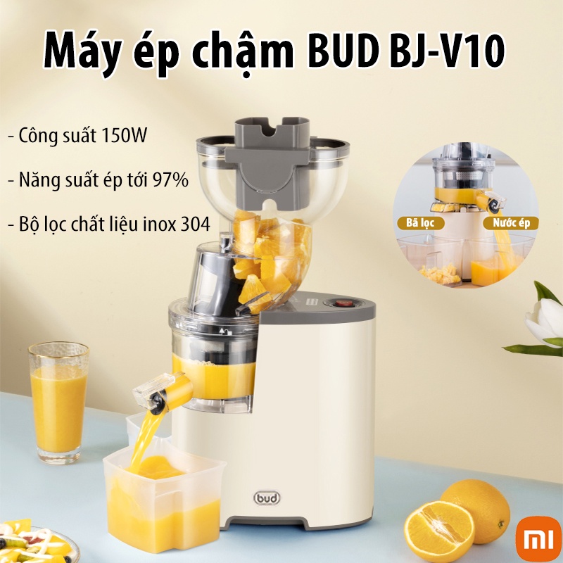 Máy Ép Chậm Xiaomi BUD BJ-V10 Ép Kiệt 95% Lượng Nước Dung Tích 0.3 Lít Công Suất Ép 150 W - Hàng Nhập Khẩu