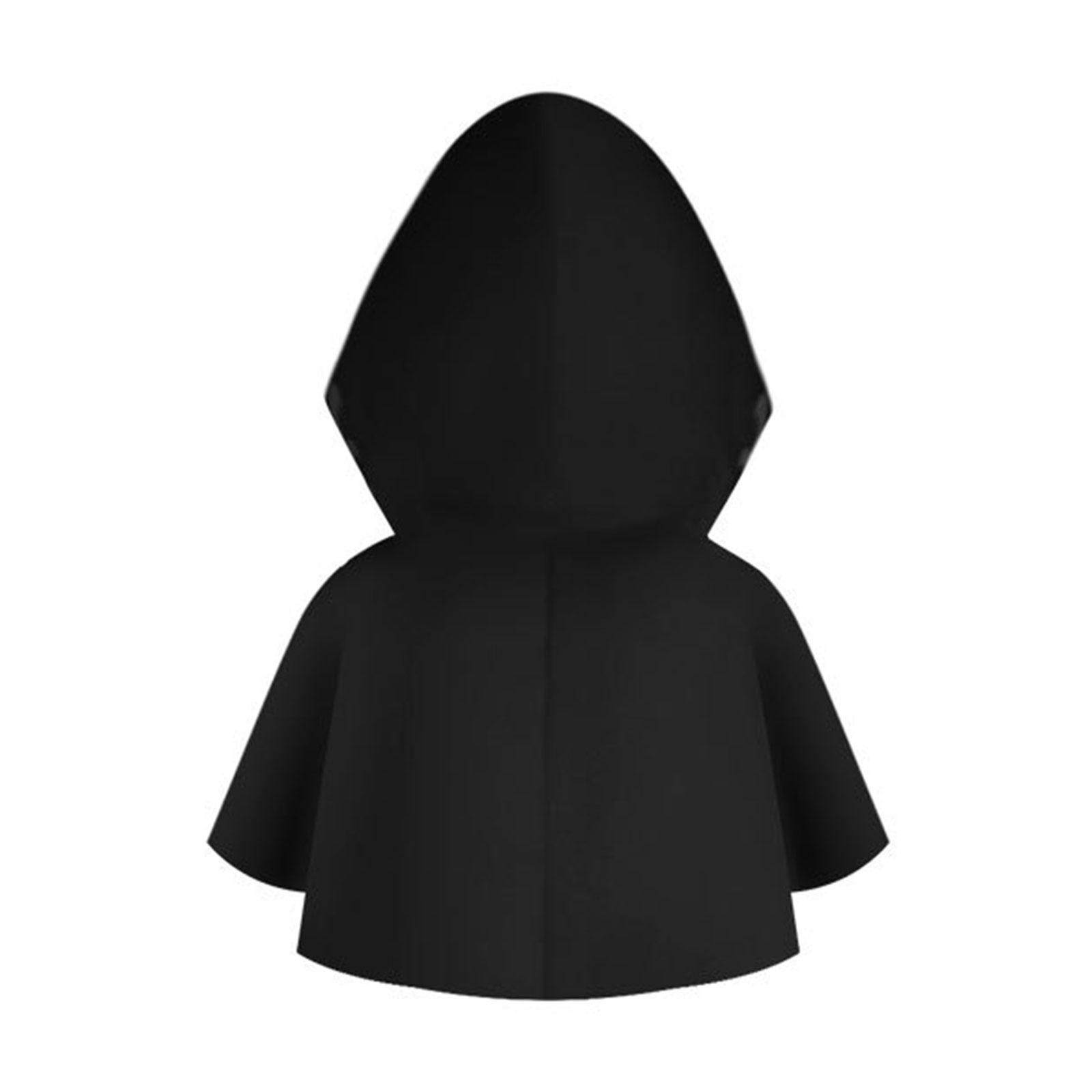 Halloween Cloak Hooded Poncho Cosplay Costume Accessories Medieval Hooded Cloak Hat for Role Playing Dress up Festival Party