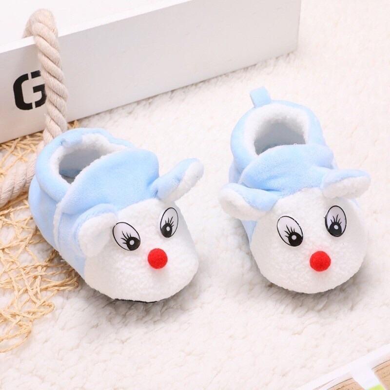 Giày lông mùa đông cho bé trai và bé gái - có lót bông mịn - Giày cổ cao - cổ thấp cho bé sơ sinh - bốt cho trẻ em