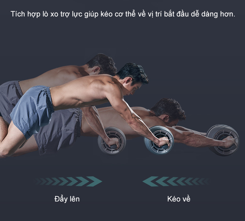 Con lăn điện tử tập thể dục gym cơ bụng tay chân - AI REBOUND