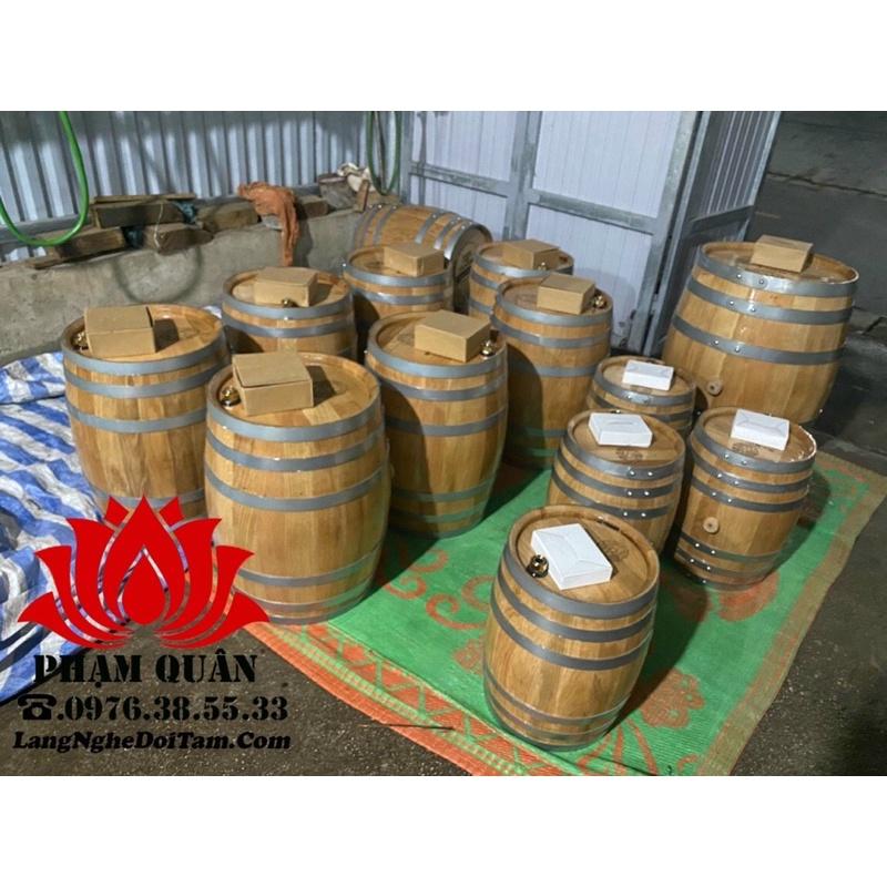 Thùng rượu gỗ sồi 20 lít dáng đứng, thùng gỗ sồi ngâm rượu