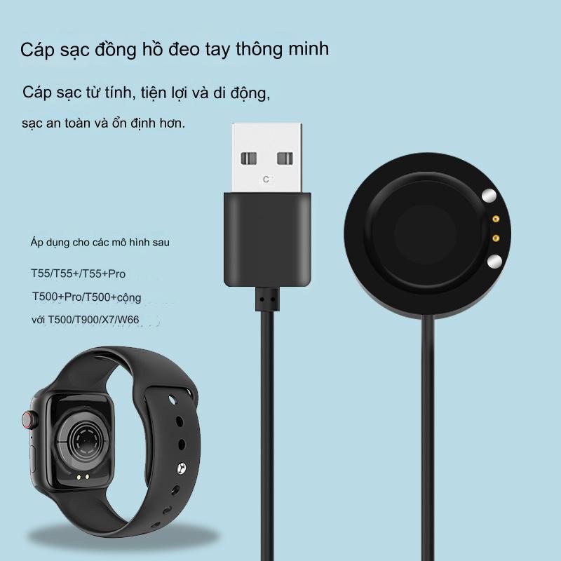 Dây sạc cho đồng hồ thông minh IWatch AW/T500,t500+,t500+pro,hw12,hw22,DTP,hw67 ( Hàng Chính Hãng )