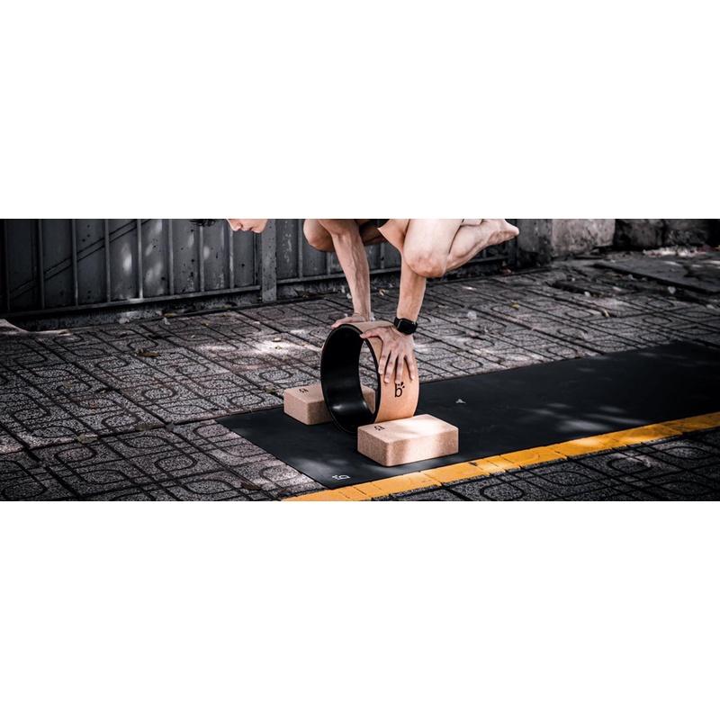 Vòng tập yoga gỗ bần Binks, yogawheel gỗ bần chịu lực 200kg
