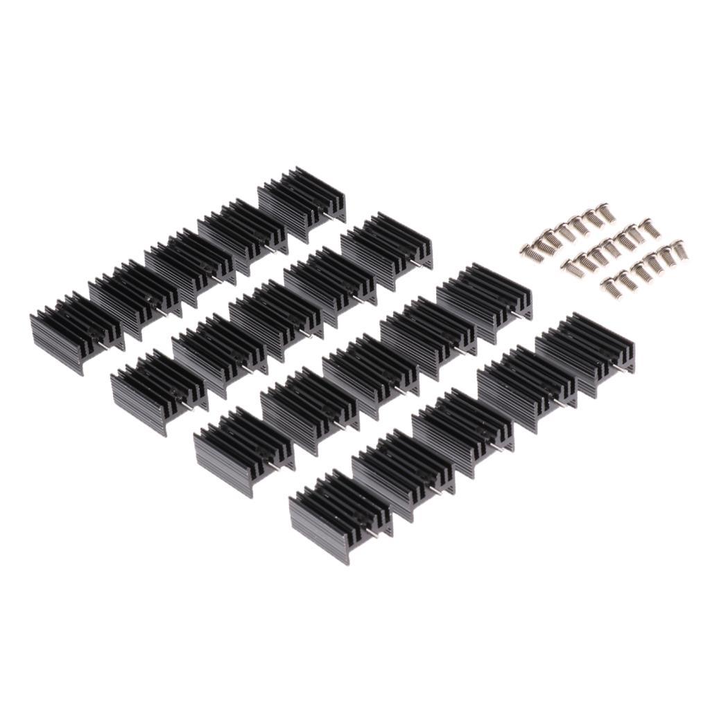 20 Pcs   Aluminum To220 Transistor Cooling  for Transistor