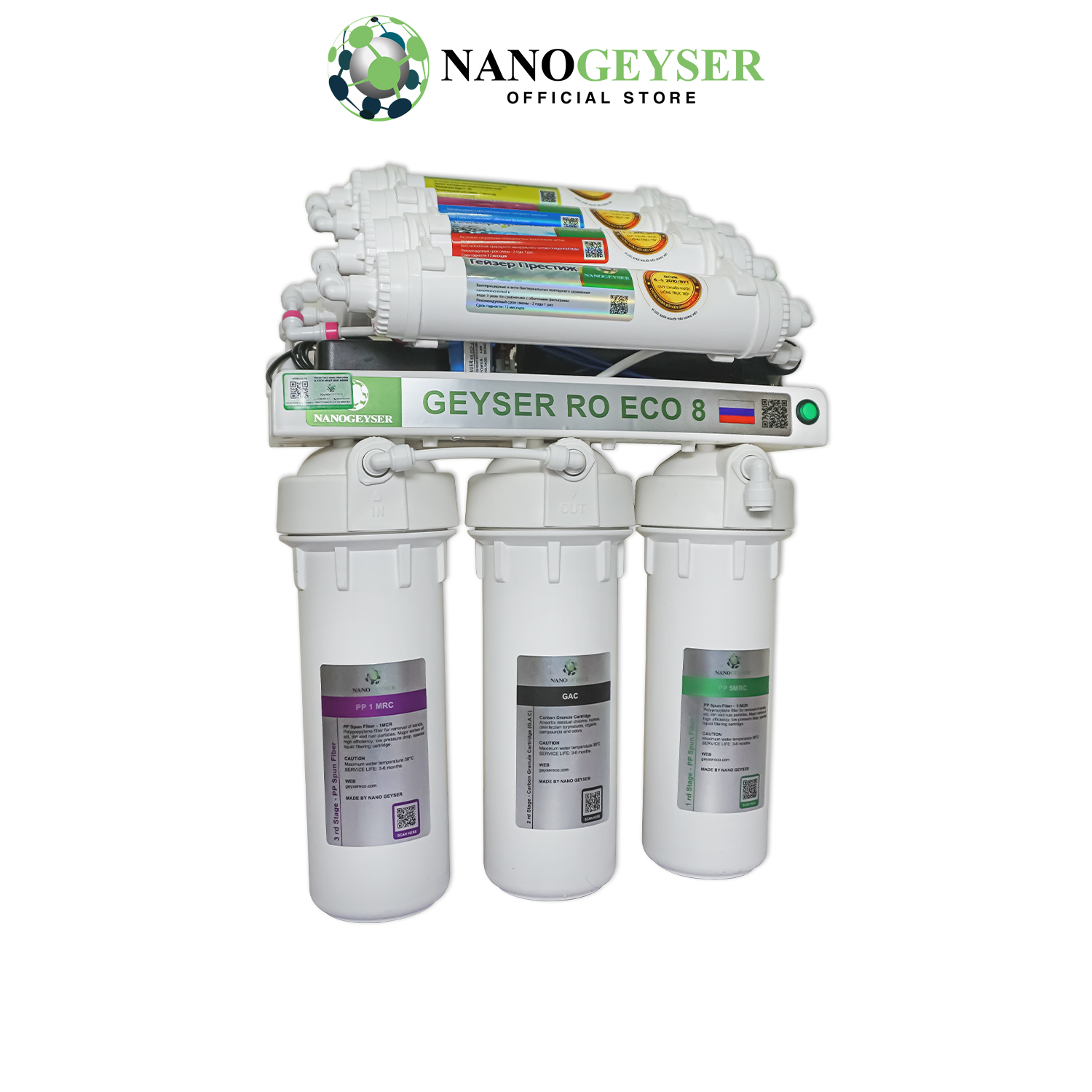 Máy lọc nước Nano Geyser RO ECO, Công nghệ lọc nước tinh khiết RO - Hàng Chính Hãng