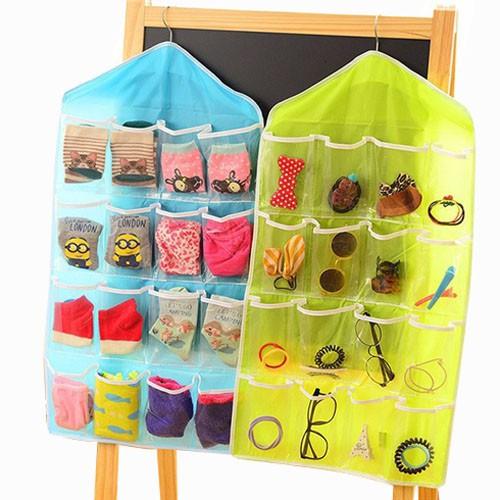 Sỉ 10 túi treo đồ 16 ngăn nhiều màu