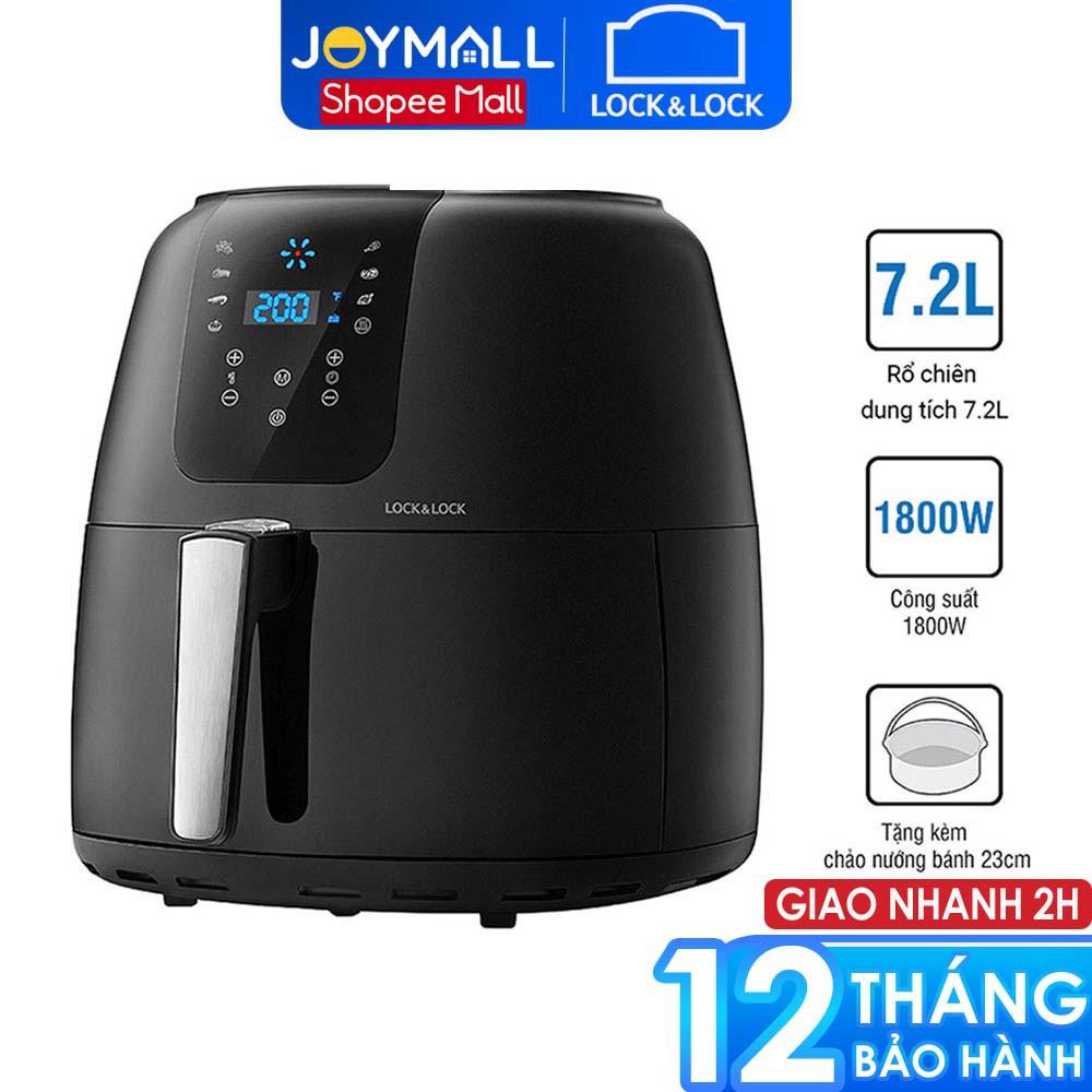 Nồi Chiên Không Dầu Lock&Lock EJF296BLK 7.2L - Hàng Chính Hãng, 7 Chế Độ Cài Sẵn, Làm Nóng 360 Độ - Hapos