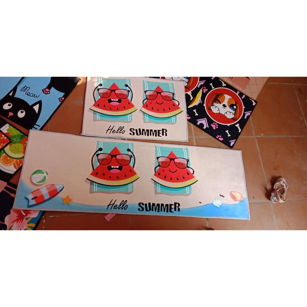 Sét hai Thảm bếp 3d